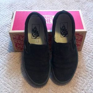 Black Vans slip on size 4